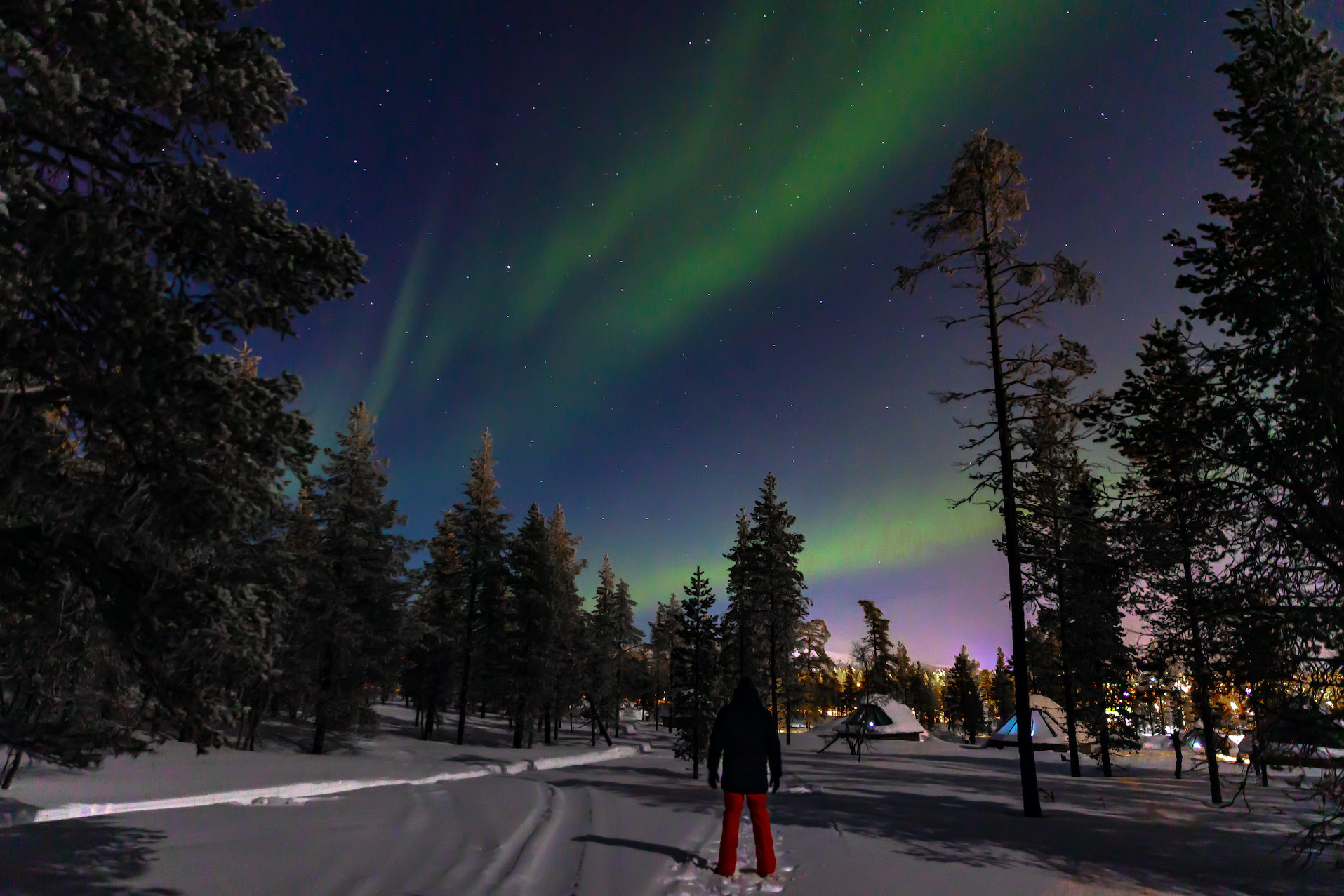 Polarlichter Finnland Lappland Northern Lights Village